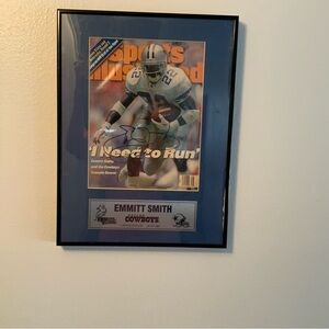 Signed limited edition Sports illustrated cover. Emmitt Smith